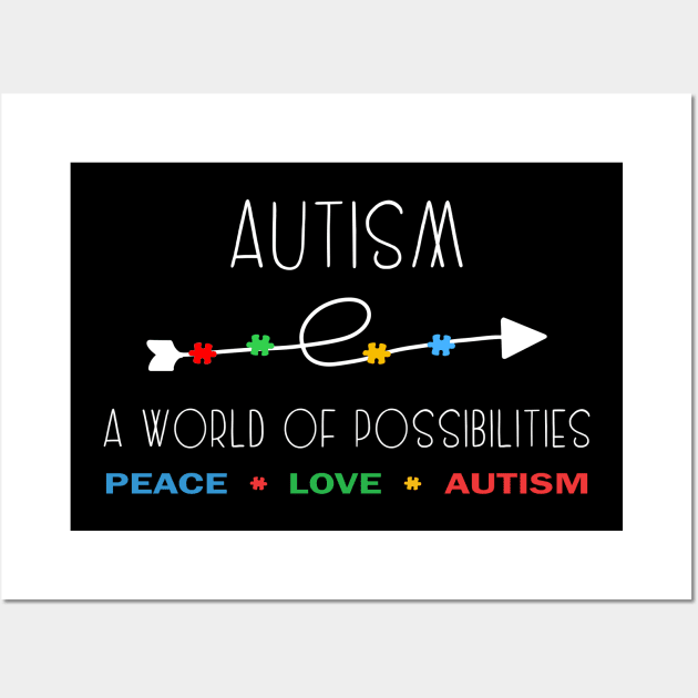 Autism A World of Possibilities Wall Art by GloriaArts⭐⭐⭐⭐⭐